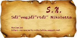 Sövegjártó Nikoletta névjegykártya